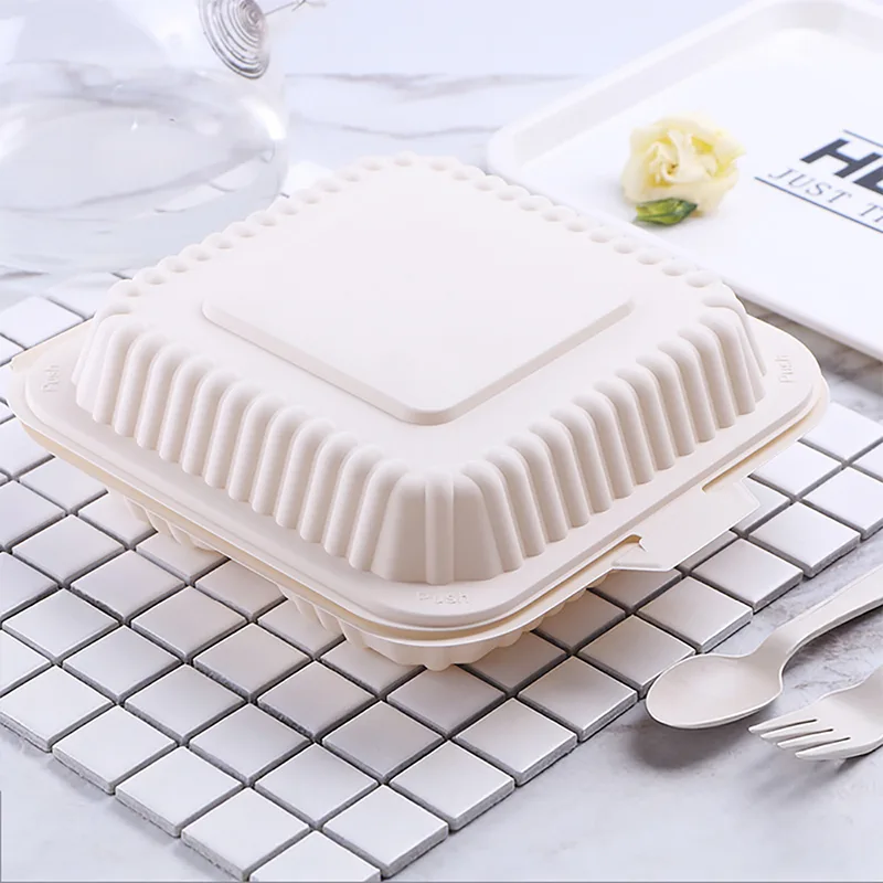 1000ml 일회용 옥수수 전분 생분해성 식사 상자