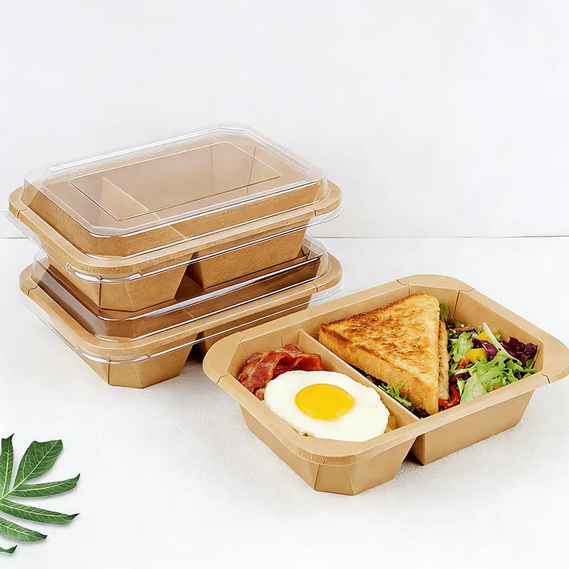 1200ml 일회용 2칸 종이 그릇