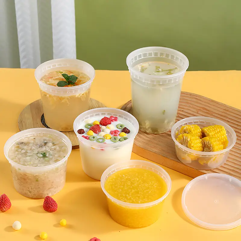 12온스 클리어 라운드 델리 플라스틱 식품 용기