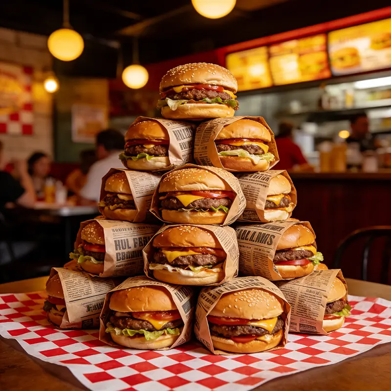 38*28cm 햄버거 종이