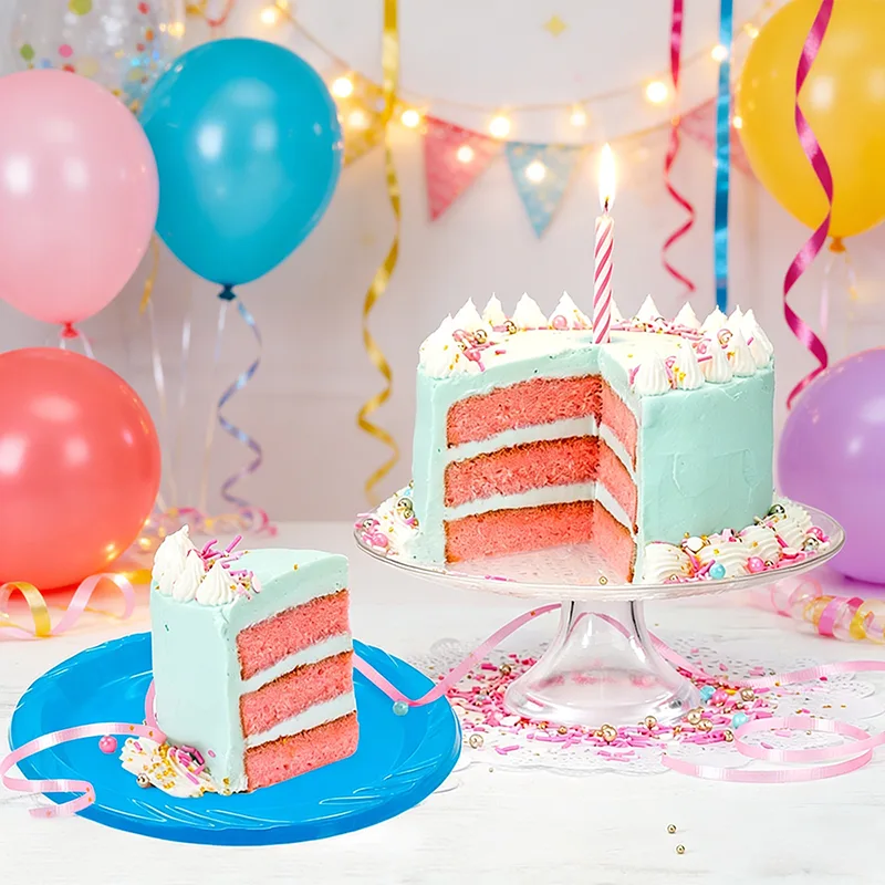 7인치 일회용 라운드 파티 플라스틱 플레이트