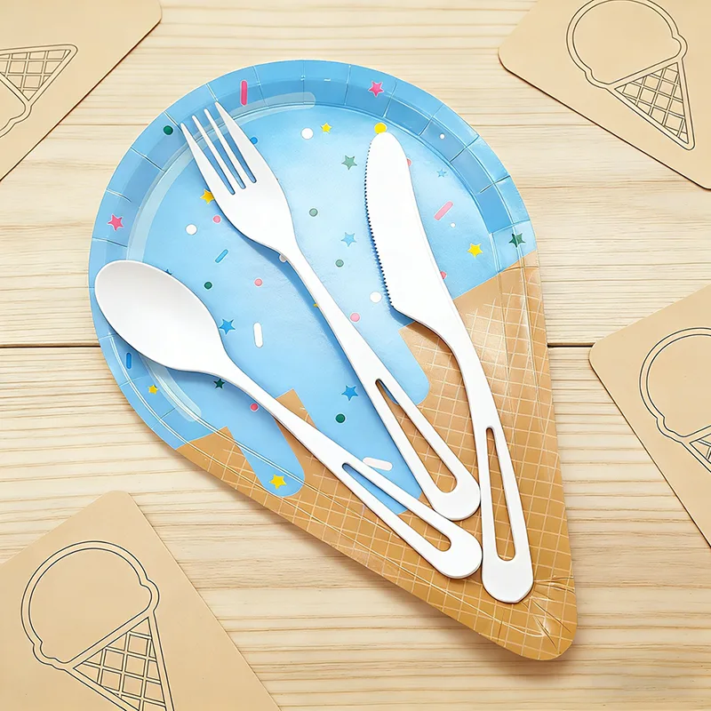 친환경 물방울 모양의 플라스틱 칼 붙이